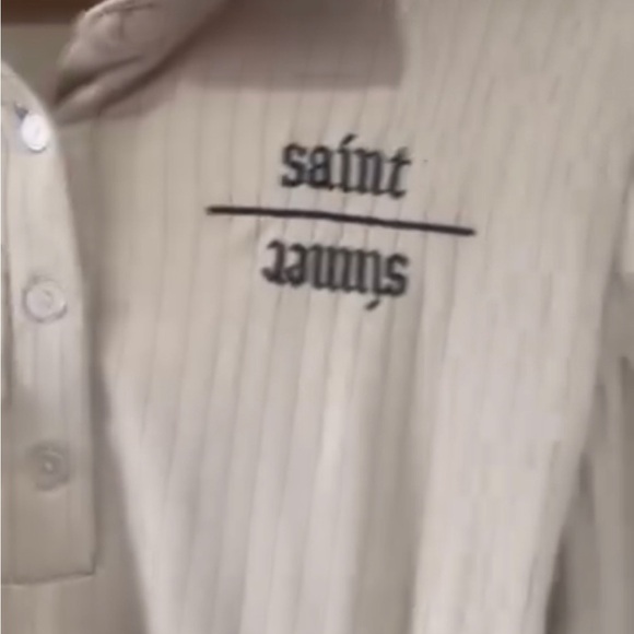 Rue21 Beige Button Down Cropped Shirt - Picture 2 of 4